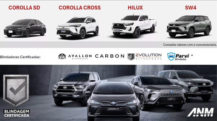 Cuma di Brazil, Toyota Fortuner, Corolla Cross & Altis Dibuat Anti Peluru!